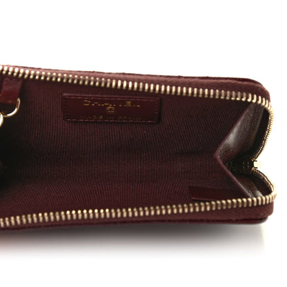 Chanel Caviar Quilted Zipped Key Holder Case Bordeaux 5 of 7