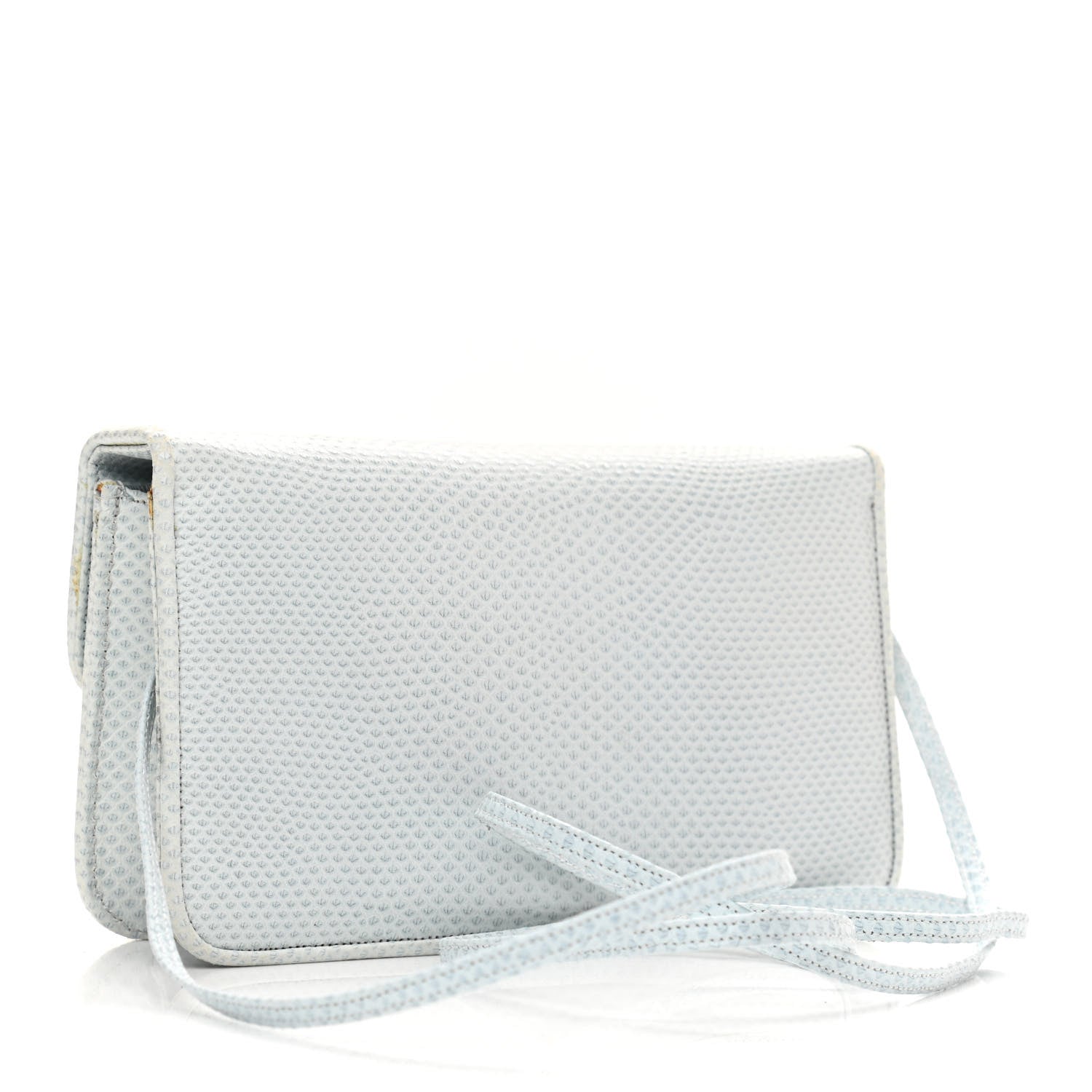 Judith Leiber Crystal Lizard Embossed Evening Bag Light Blue 3 of 9