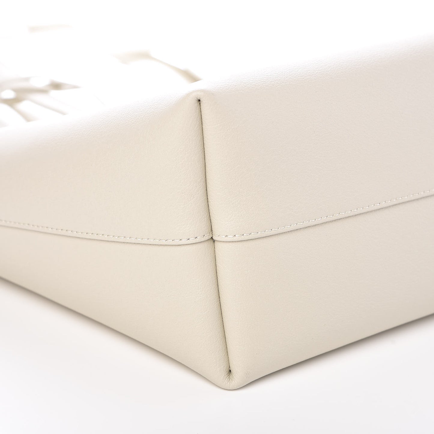 Calfskin Large Shopping Tote Crema Soft