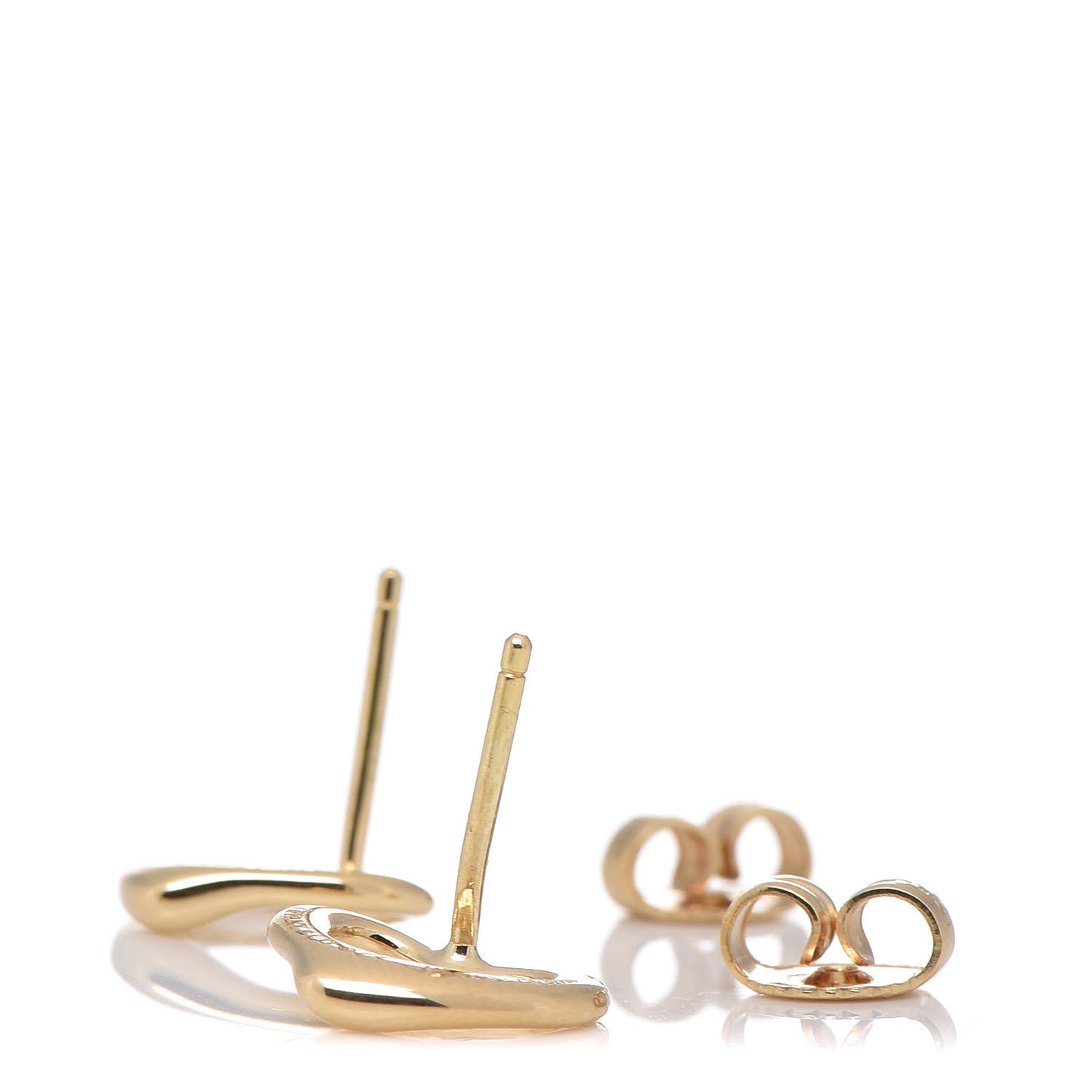 18K Yellow Gold 11mm Elsa Peretti Open Heart Earrings