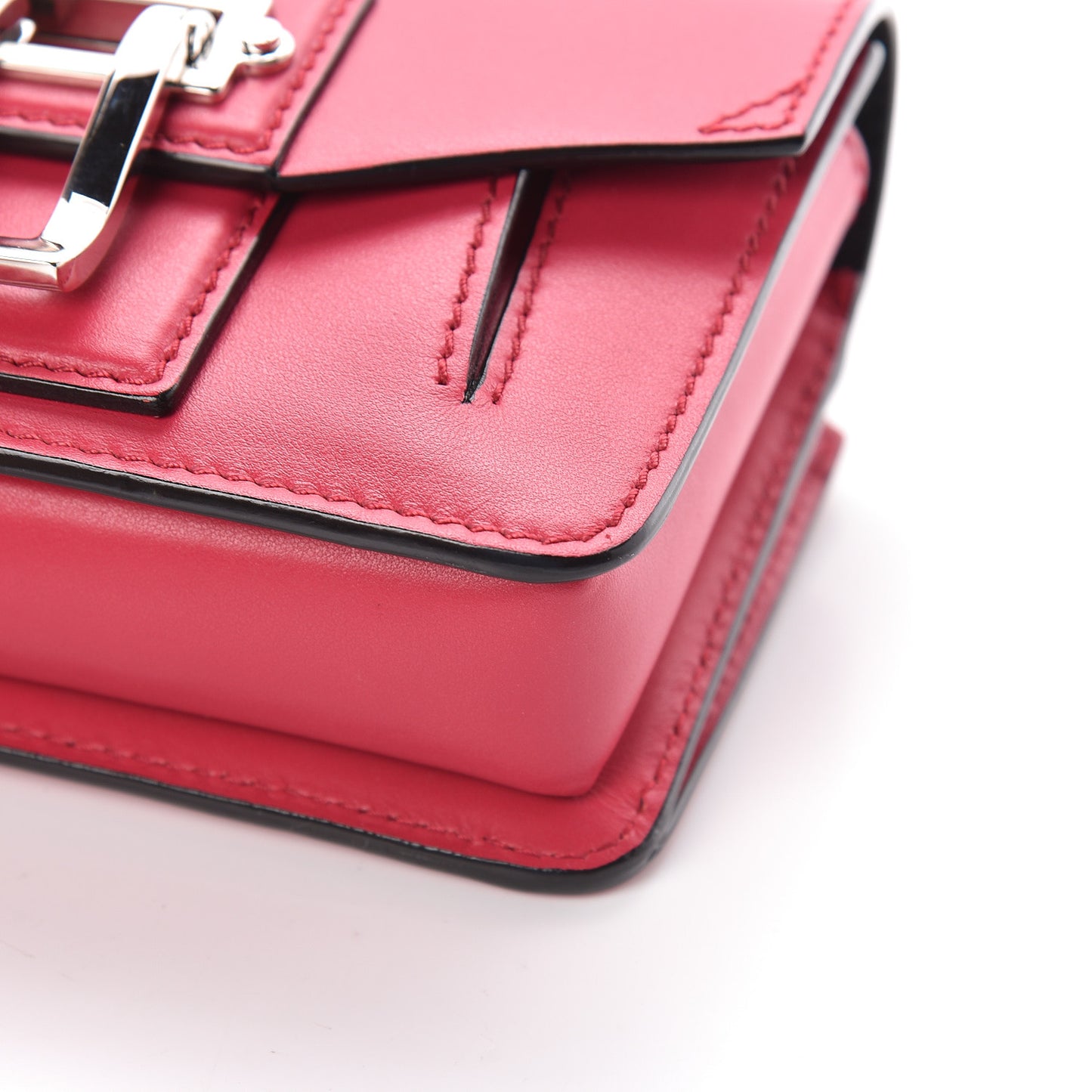 Smooth Calfskin Mini Hava Chain Crossbody Magenta