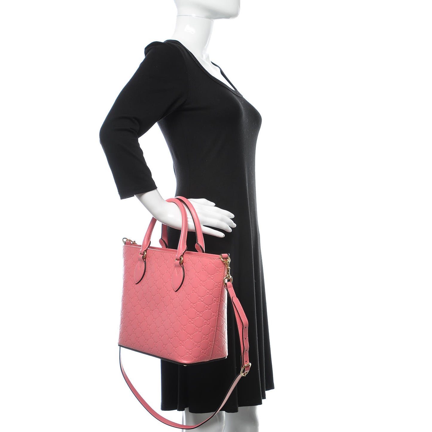 Guccissima Small Zippered Bucket Tote Flush