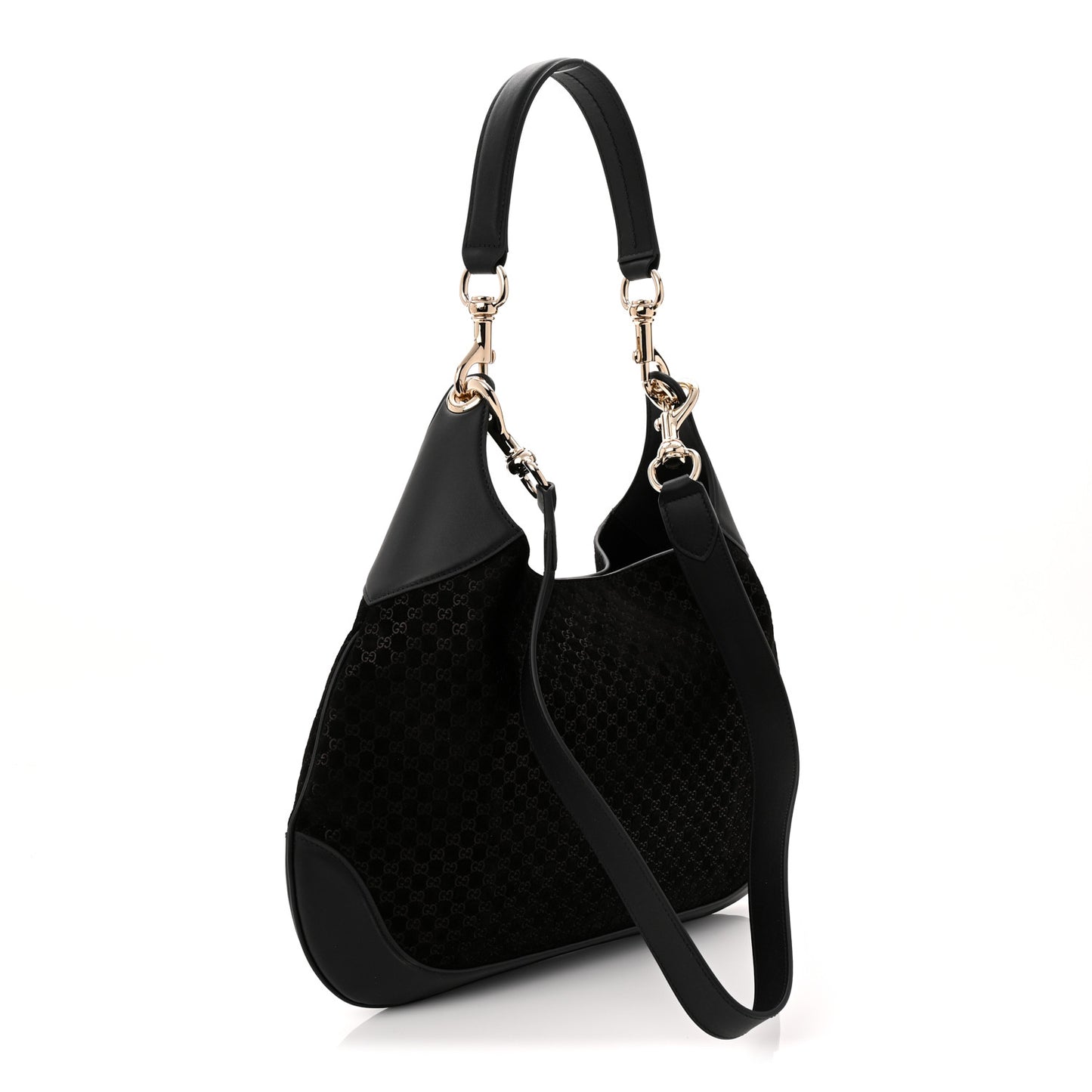 Suede Micro GG Calfskin B Medium Shoulder Bag  Arabella Black