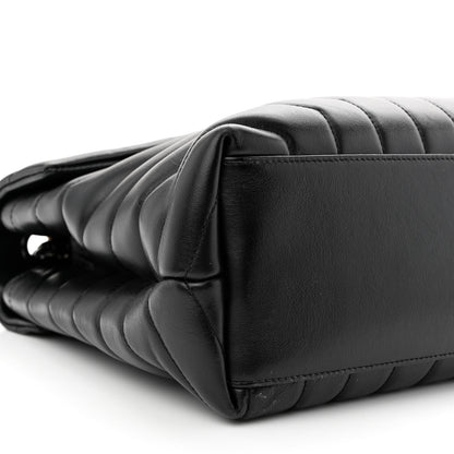 Saint Laurent Calfskin Y Quilted Monogram Monochrome Medium Loulou Chain Satchel Black 10 of 11