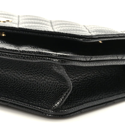 Chanel Lambskin Quilted Wallet On Chain WOC Black 9 of 10