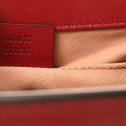 Gucci Suede Calfskin Web Small Ophidia Chain Shoulder Bag New Blue Romantic Cherry 7 of 10