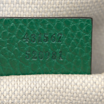 Gucci Pebbled Calfskin Small Soho Disco Bag Emerald Green 7 of 15