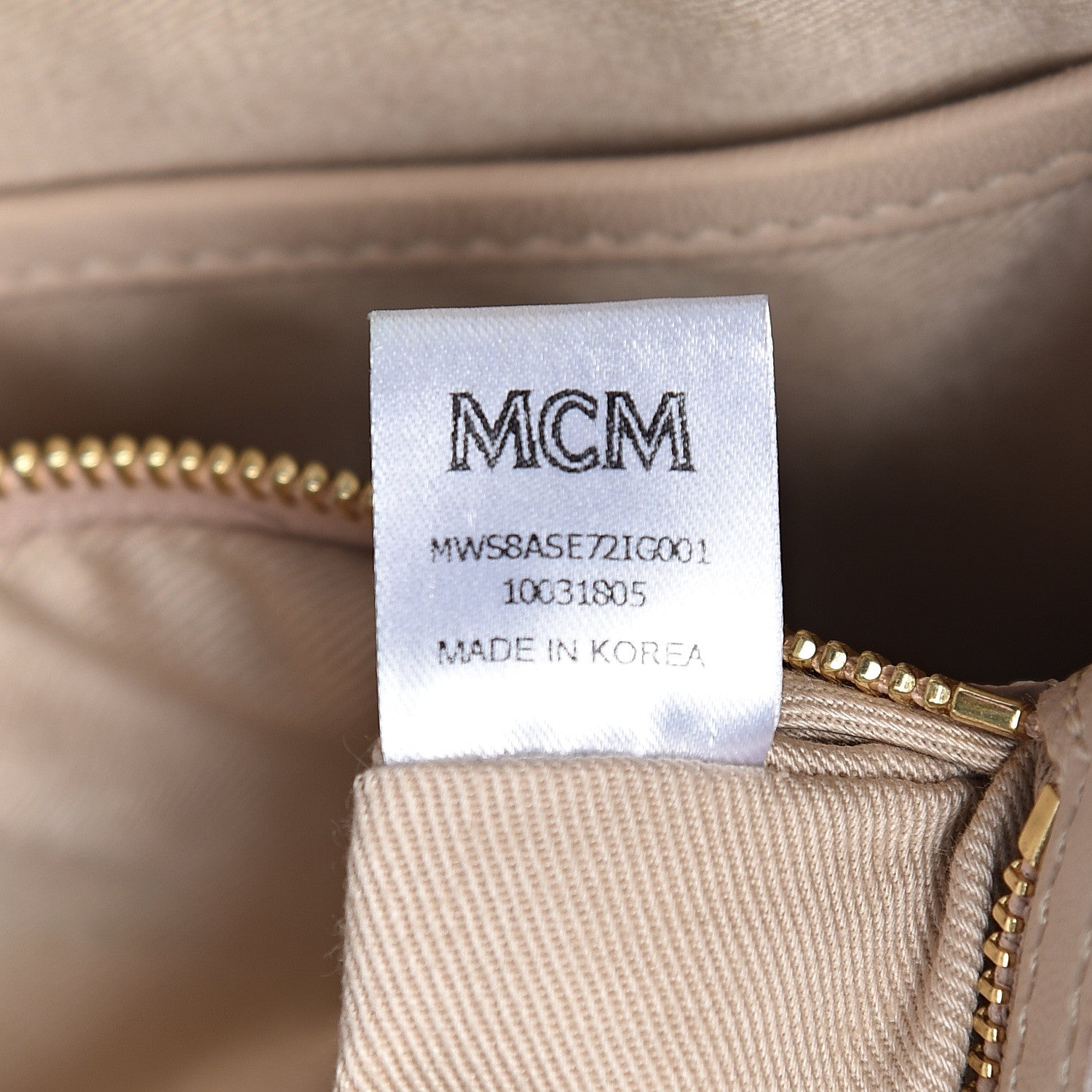 MCM Visetos Medium Essential Shoulder Bag Beige 8 of 17