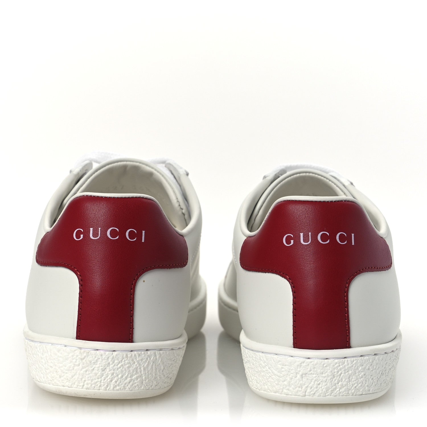 Gucci Calfskin Interlocking G Perforated Womens Ace Sneakers 36.5 White Hibiscus Red 7 of 12
