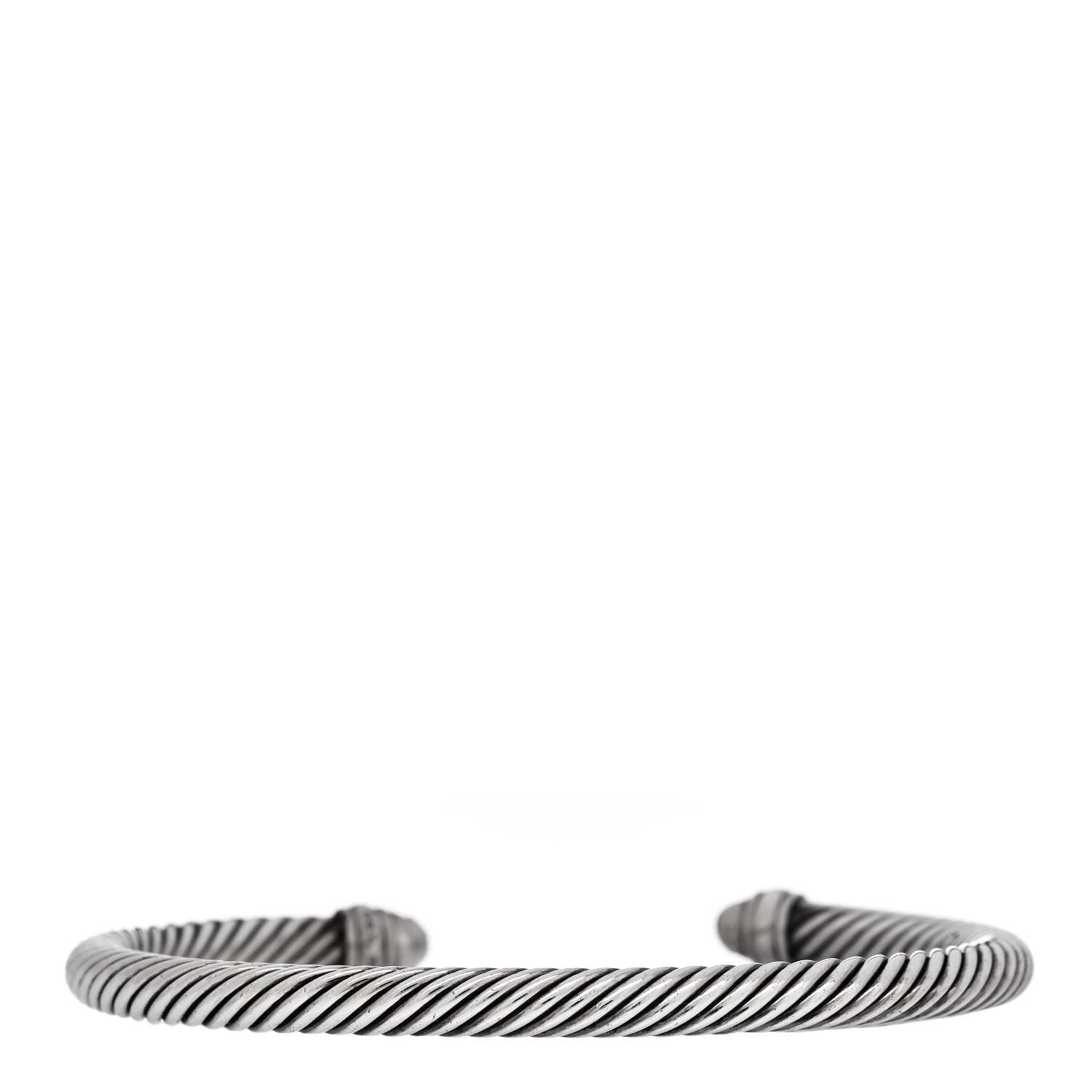 David Yurman Sterling Silver Pave Diamond 5mm Cable Classics Bracelet 2 of 3