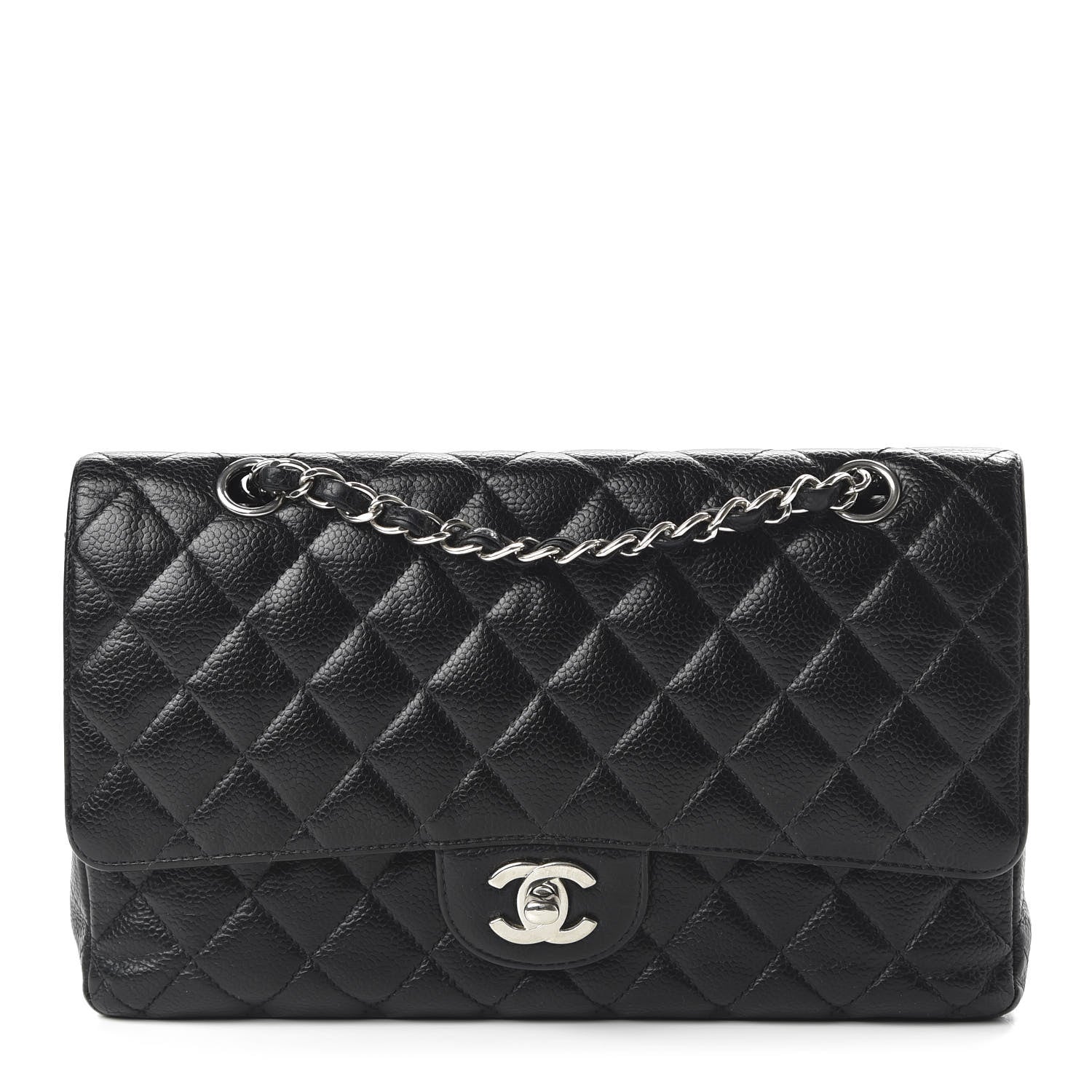Chanel Caviar Quilted Medium Double Flap Black 1 of 12