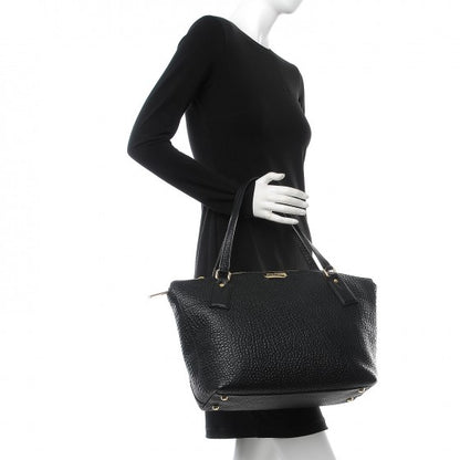 Burberry Signature Grain Calfskin Medium Welburn Tote Black 2 of 8