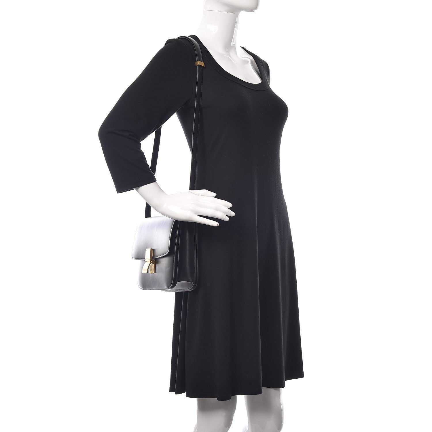 Celine Box Calfskin Medium Classic Box Flap Bag Black 2 of 11