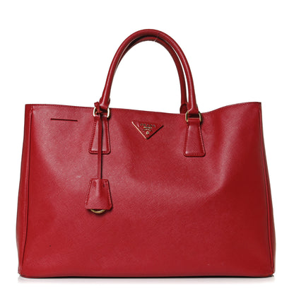Prada Saffiano Lux Large Tote Fuoco 2 of 16