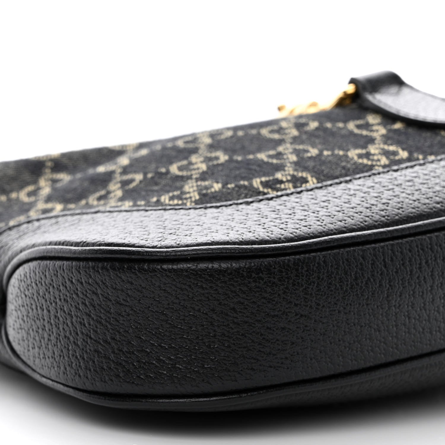 Gucci Jacquard Denim GG Monogram Small Jackie 1961 Hobo Black Ivory 10 of 11