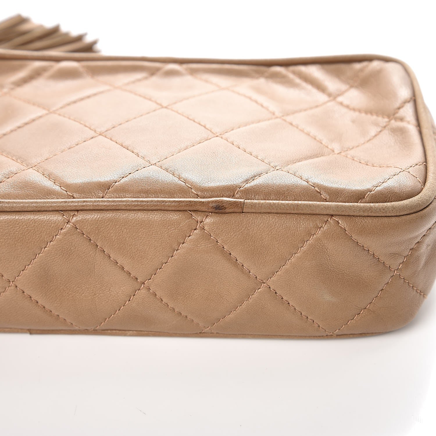Chanel Lambskin Quilted Camera Case Beige 9 of 16