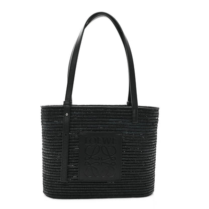 Loewe Raffia Square Small Basket Tote Bag Black 1 of 10