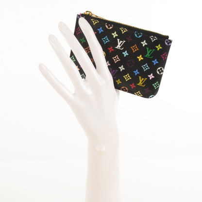 Louis Vuitton Monogram Multicolor Key Pouch Black Grenade 2 of 7