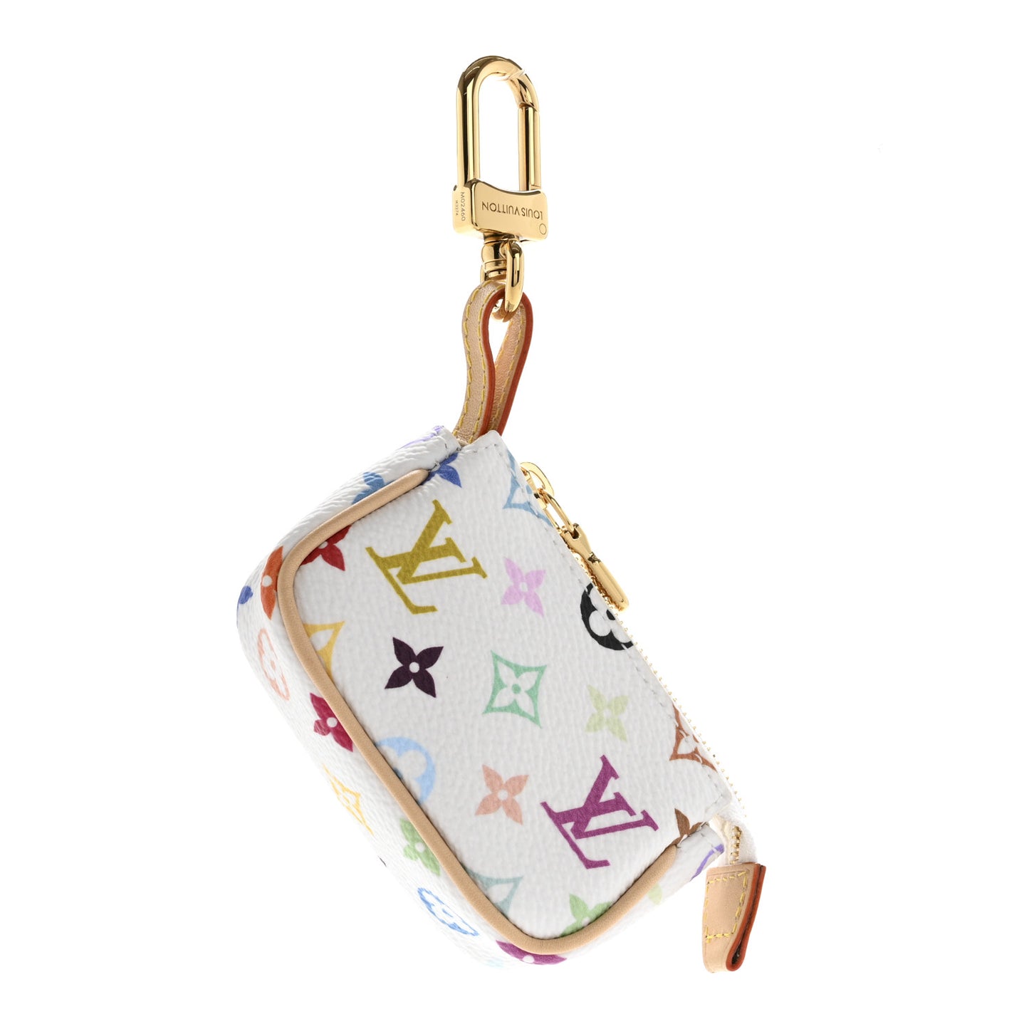 LV x TM Monogram Multicolor Micro Pochette White