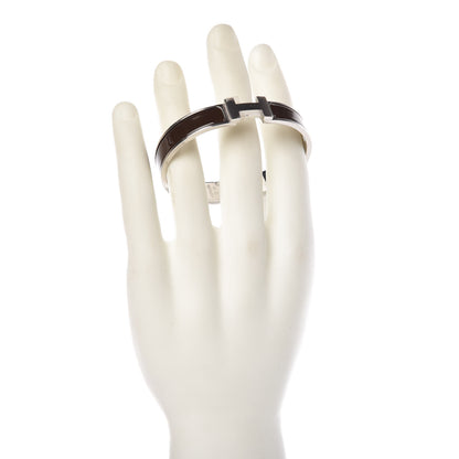 Hermes Enamel Narrow Clic Clac HH Bracelet GM Cachou 2 of 6