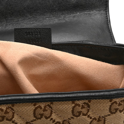 Gucci Monogram Azalea Calfskin Matelasse Diagonal Mini GG Marmont Top Handle Shoulder Bag Beige Ebony Black 7 of 11