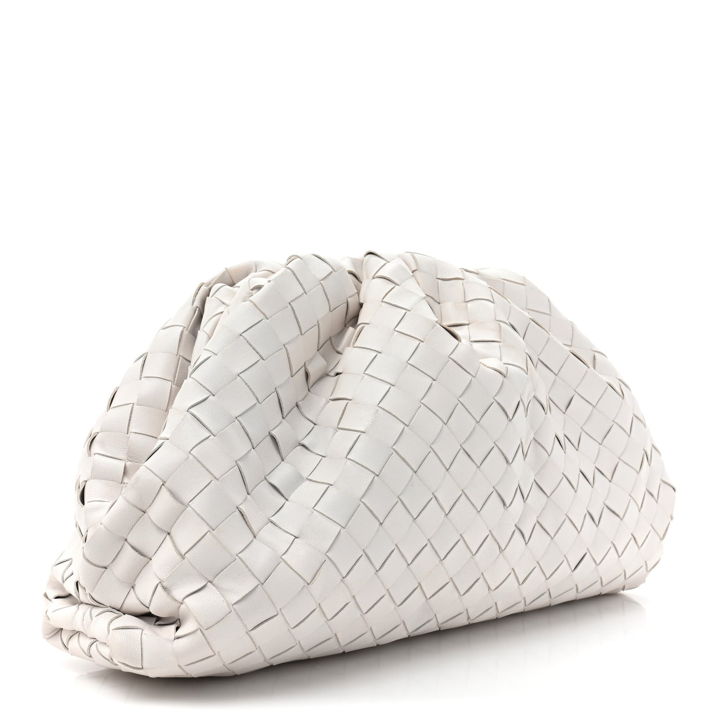Nappa Maxi Intrecciato The Pouch Oversized Clutch Chalk