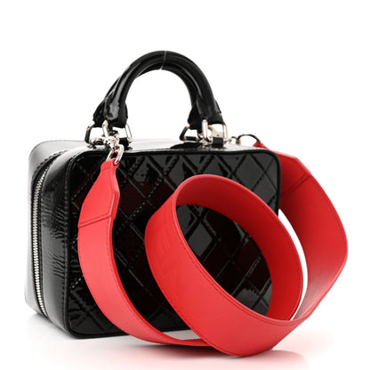 Chanel Patent Quilted Travel Kit Vanity Case Black 3 of 11