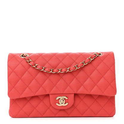 Chanel Caviar Quilted Medium Double Flap Dark Pink 1 of 10