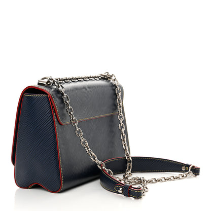 Louis Vuitton Epi Twist Shoulder Bag MM Indigo Piment 3 of 10