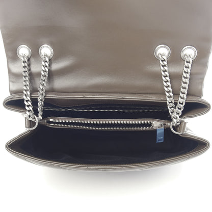 Saint Laurent Calfskin Y Quilted Monogram Medium Loulou Chain Satchel Earth 5 of 10