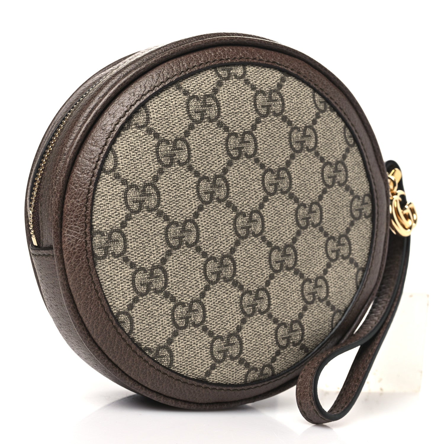 Gucci GG Supreme Monogram Web Ophidia Circle Wristlet Beige New Acero 3 of 10