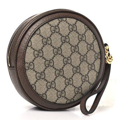 Gucci GG Supreme Monogram Web Ophidia Circle Wristlet Beige New Acero 3 of 10