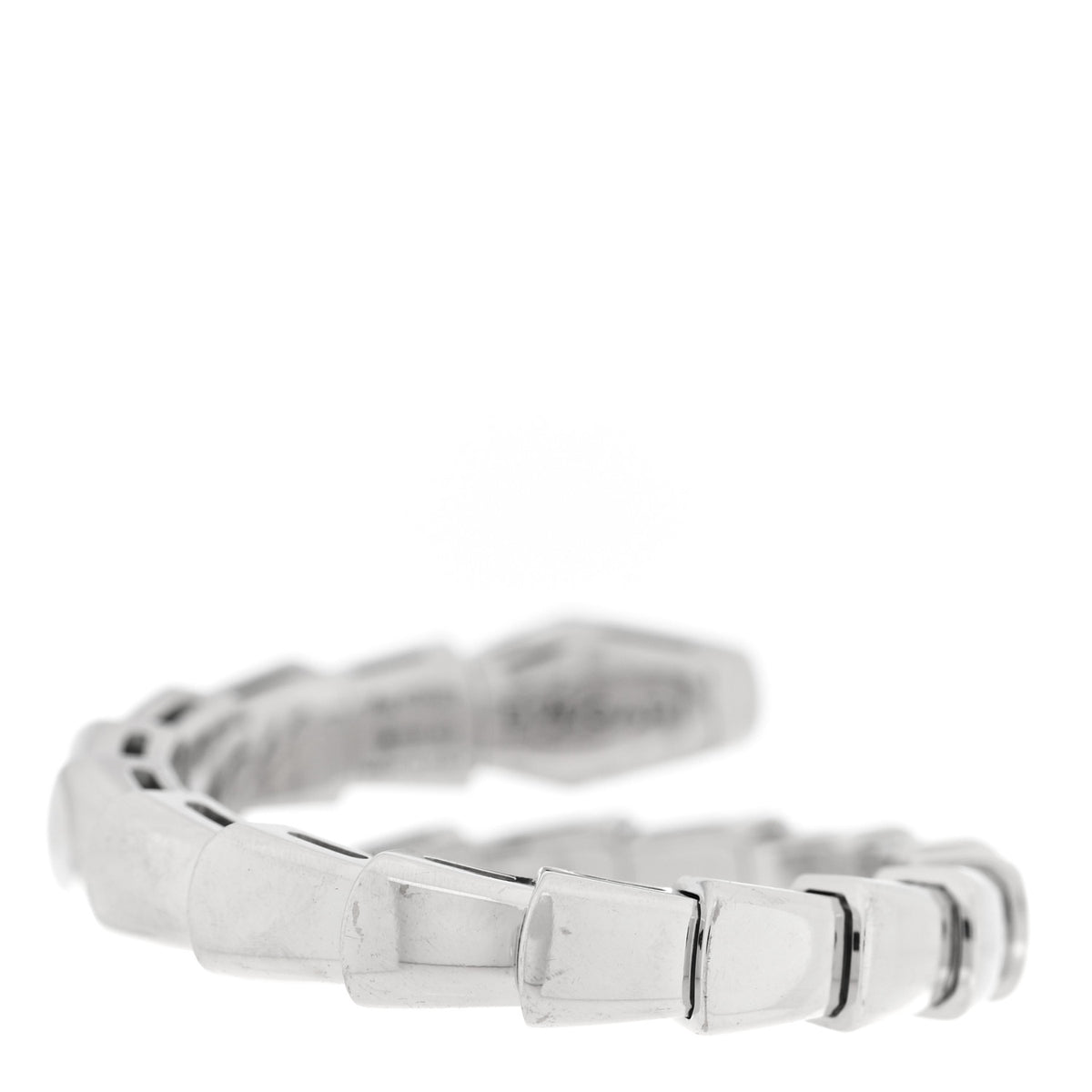 Bulgari 18K White Gold Serpenti Viper Ring 57/8 58/8.25 3 of 4