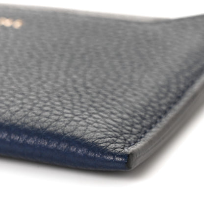 Celine Baby Drummed Calfskin Bi-Color Card Holder Marine Stone 8 of 8