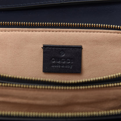 Gucci Crystal Monogram Plutone Calfskin Web Ophidia Flap Messenger Bag Straw Yellow Blue 6 of 12