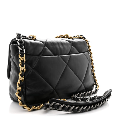 Chanel Lambskin Quilted Medium Chanel 19 Flap Black 3 of 10
