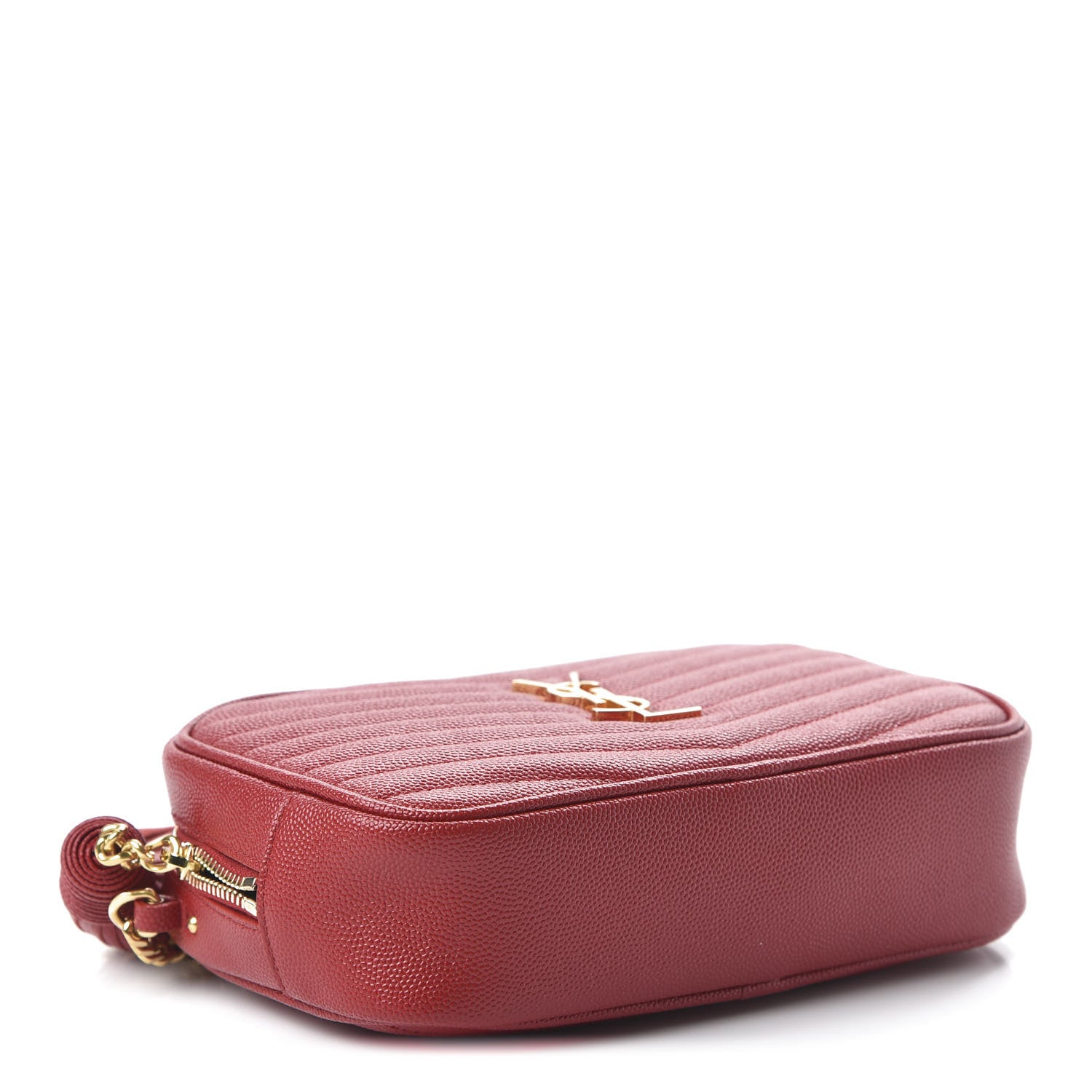 Saint Laurent Grain De Poudre Matelasse Monogram Mini Lou Camera Bag Eros Red 4 of 11