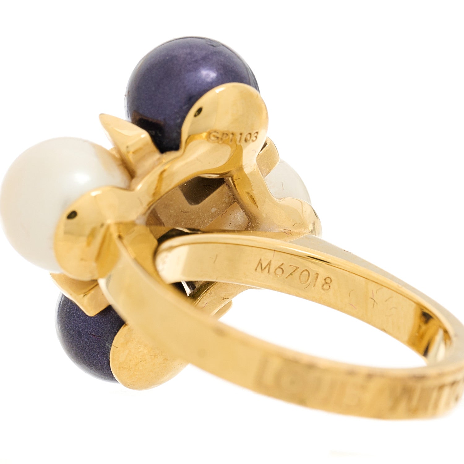 Louis Vuitton Pearl Cry Me A River Ring M 6 of 9