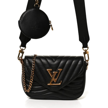 Louis Vuitton Calfskin New Wave Multi Pochette Black 9 of 11