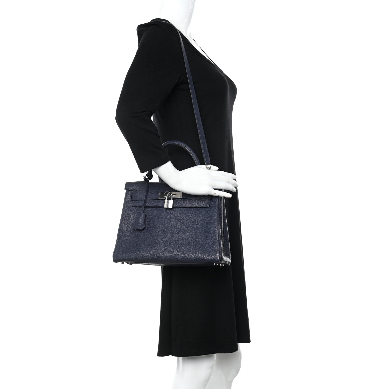 Hermes Togo Kelly Retourne 28 Bleu Nuit 2 of 10
