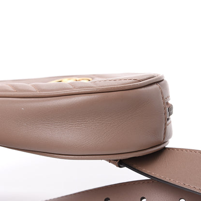 Gucci Calfskin Matelasse GG Marmont Belt Bag 95 38 Porcelain Rose 9 of 9