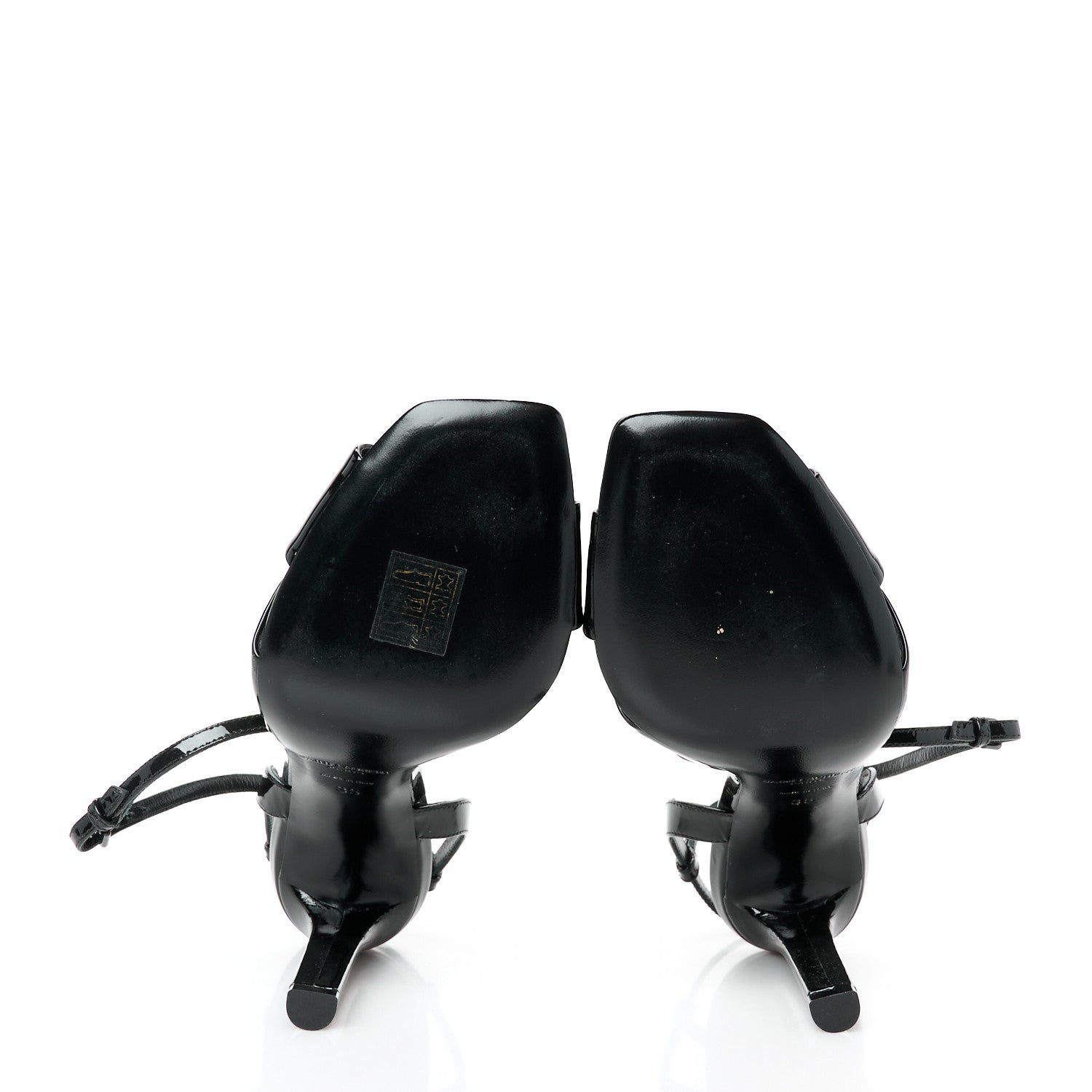 Saint Laurent Patent Amy Sandals 35 Black 6 of 10