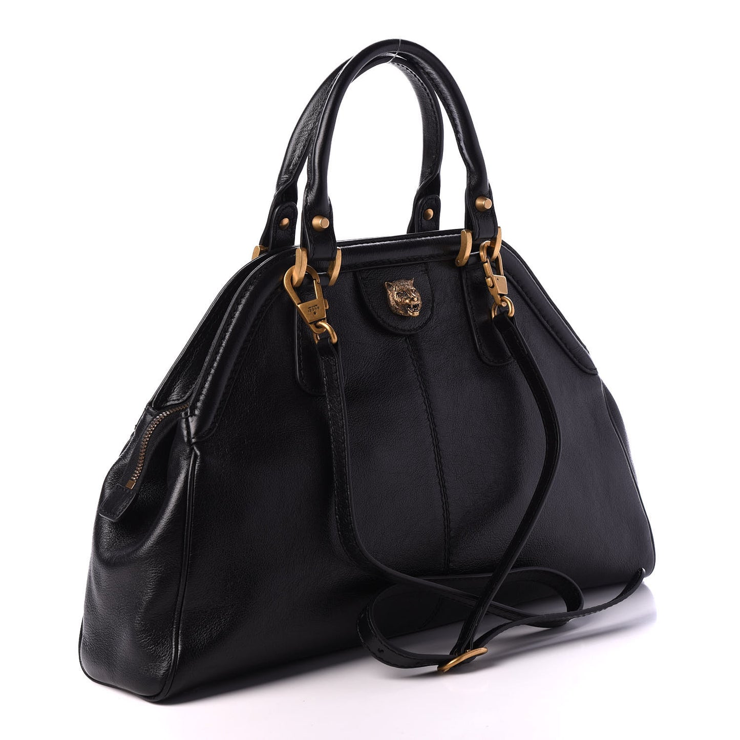 Calfskin Medium Re(Belle) Top Handle Bag Black