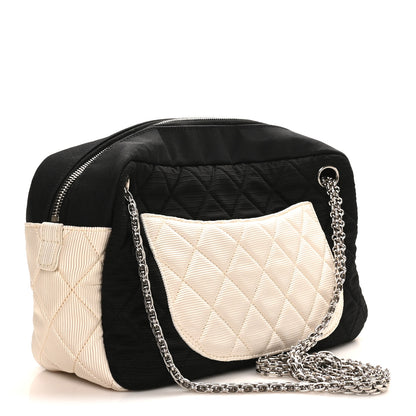Chanel Jersey Reissue Quilted Camera Case  Black White 3 of 10