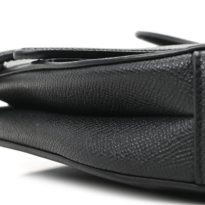 Christian Dior Grained Calfskin Mini Saddle Bag With Strap Black 10 of 10