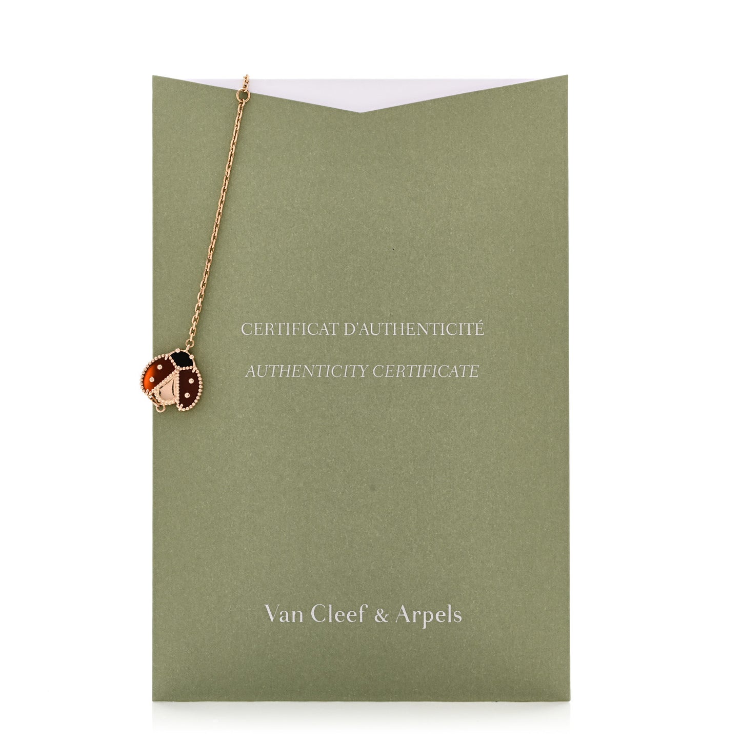 18K Rose Gold Carnelian Onyx Lucky Spring Open Wing Lady Bug Bracelet