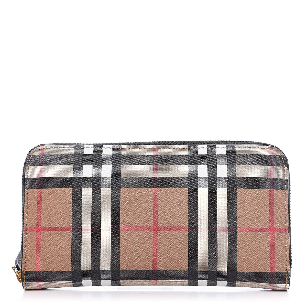 Burberry Vintage Check Elmore Zip Around Wallet Black 1 of 7
