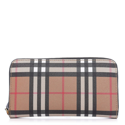 Burberry Vintage Check Elmore Zip Around Wallet Black 1 of 7