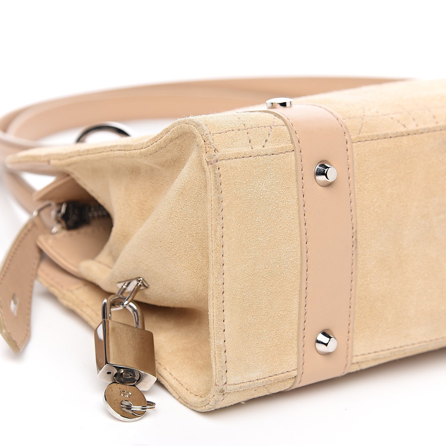 Christian Dior Suede Cannage Stitched East West Lady Dior Beige 7 of 15