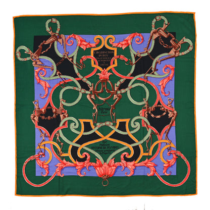 Hermes Cashmere Silk L Instruction Du Roy Shawl 140 1 of 3